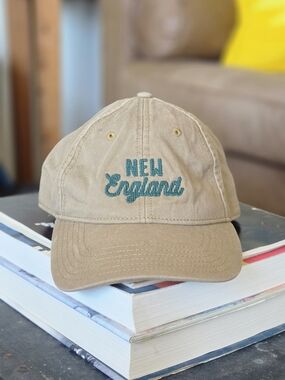Harding Lane New England Embroidered Tan Baseball Cap
